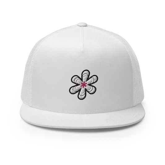 White Gruv42 Flower Cap