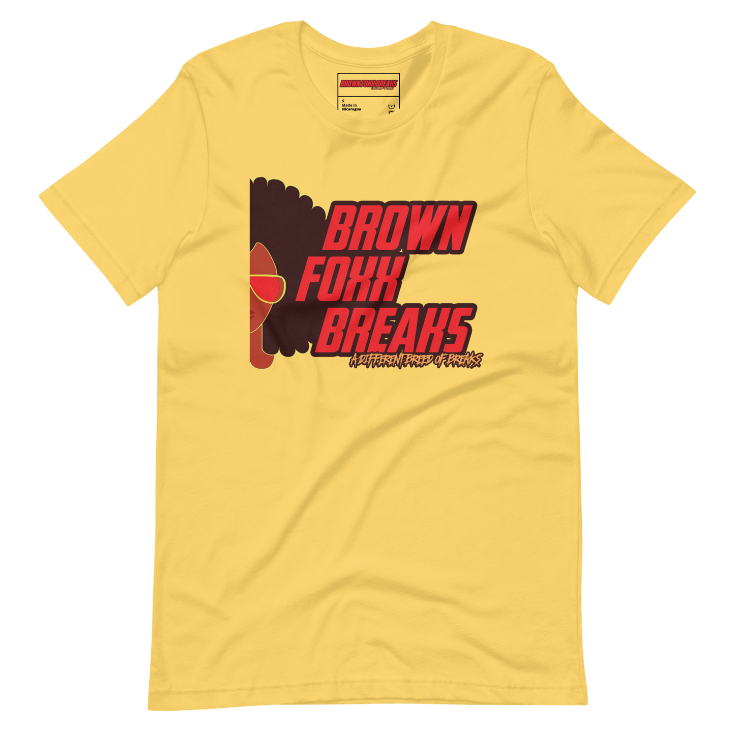 Yellow Iconic Brown Foxx Breaks tee